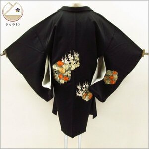 * kimono 10* 1 jpy silk feather woven embroidery . length 91cm.66.5cm [ including in a package possible ] *