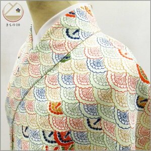 * kimono 10* 1 jpy .. fine pattern . length 155cm.64cm [ including in a package possible ] **