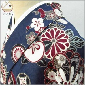 * kimono 10* 1 jpy .. fine pattern S size . length 157cm.65cm [ including in a package possible ] *