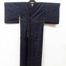 ★着物10★ 1円 絹 着物 紬 単衣 身丈156cm 裄64cm [同梱可] ☆☆_画像6