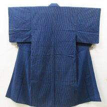 ★着物10★ 1円 木綿 浴衣 男性用 身丈139cm 裄63.5cm [同梱可] ☆☆_画像2