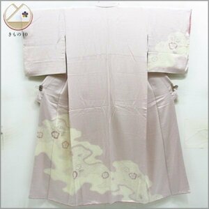 * kimono 10* 1 jpy silk tsukesage .. flower style aperture stop . length 156cm.65.5cm [ including in a package possible ] **