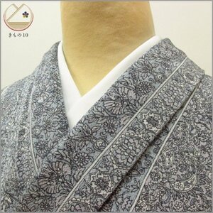 * kimono 10* silk fine pattern single . length 158cm.66cm [ including in a package possible ] **