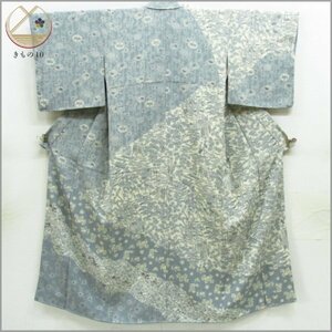 * kimono 10* 1 jpy silk visit wear type .. length 156cm.64.5cm [ including in a package possible ] ***