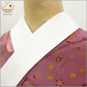 * кимоно 10* 1 иен шелк длинное нижнее кимоно рукав единственный в своем роде длина 123cm.64.5cm [ включение в покупку возможно ] **