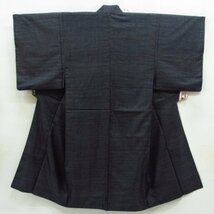 ★着物10★ 1円 絹 長着 男性用 紬 袷 身丈132cm 裄65cm [同梱可] ☆☆_画像2