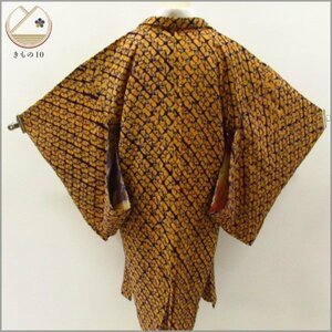* кимоно 10* 1 иен шелк длина перо тканый античный общий диафрагмирования .. диафрагмирования . длина 100cm.61.5cm [ включение в покупку возможно ] ***