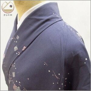 * kimono 10* 1 jpy silk fine pattern . length 154cm.64cm [ including in a package possible ] **