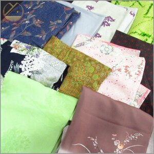 * kimono 10* 1 jpy silk kimono large amount!! summarize 10 point set have on possibility [ including in a package possible ] **