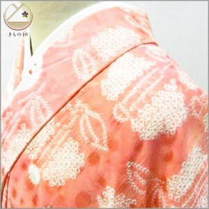 * kimono 10* 1 jpy silk fine pattern aperture stop gold paint . length 164cm.66.5cm [ including in a package possible ] **