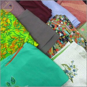 * kimono 10* 1 jpy silk kimono large amount!! summarize 10 point set have on possibility [ including in a package possible ] **