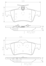 XF J05LB ブレーキパッド リア左右セット ブレンボ セラミックパッド P59 042N brembo CERAMIC PAD リアのみ ブレーキパット_画像4