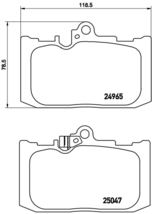 GS450h GWL10 ブレーキパッド フロント左右セット ブレンボ ブラックパッド P83 131 brembo BLACK PAD フロントのみ ブレーキパット_画像4