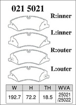 レンジローバー スポーツ LW3SA ブレーキパッド フロント左右セット ディクセル Zタイプ 0215021 DIXCEL フロントのみ Range Rover Sport_画像3