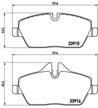 R55(クラブマン) ZF16 ブレーキパッド フロント左右セット ブレンボ エクストラパッド P06 034X brembo XTRA PAD フロントのみ CLUBMAN_画像3