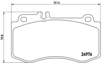 CLSクラス W218 218359C ブレーキパッド フロント左右セット ブレンボ ブラックパッド P50 087 brembo BLACK PAD フロントのみ CLS-Class_画像4