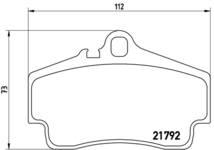 911 99705 99705K ブレーキパッド リア左右セット ブレンボ ブラックパッド P65 008 brembo BLACK PAD リアのみ ブレーキパット_画像4