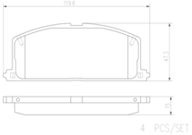 カリーナ AT191 ブレーキパッド フロント左右セット ブレンボ セラミックパッド P83 011N brembo CERAMIC PAD フロントのみ CARINA_画像4