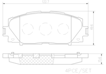 ヴィッツ NCP91 ブレーキパッド フロント左右セット ブレンボ セラミックパッド P83 106N brembo CERAMIC PAD フロントのみ Vitz ビッツ_画像4