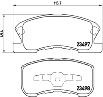 ストーリアX4 M112S ブレーキパッド フロント左右セット ブレンボ ブラックパッド P16 008 取付セット brembo BLACK PAD フロントのみ_画像4