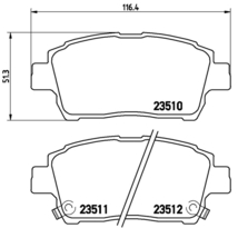 イスト NCP60 NCP65 ブレーキパッド フロント左右セット ブレンボ ブラックパッド P83 051 取付セット brembo BLACK PAD フロントのみ ist_画像4