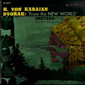 A00552533/LP/ヘルベルト・フォン・カラヤン「ドヴォルザーク/交響曲 第9番・新世界より : スメタナ/モルダウ」