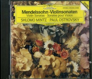 D00161060/CD/シュロモ・ミンツ(Vn) / ポール・オストロフスキー(Pf)「Mendelssohn / Violin Sonatas (419-244-2)」