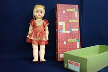 ★051332 ビニールトイ Vinyl Toys 昭和レトロ 人形 ソフビ 着せ替え人形 女の子 玩具 ドール 箱付★_画像1