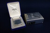 ★051704 ジッポ ZIPPO 純銀 #14 スターリングシルバー ライター ケース付 喫煙道具★_画像1