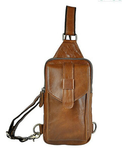 1 jpy ~ body bag (F365) diagonal .. bag men's original leather cow leather shoulder bag diagonal .. one shoulder leather made leather light weight Brown 