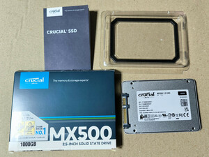 Crucial SSD MX500 1TB 1000GB SATA 2.5インチ スペーサー付き◆メーカー保証