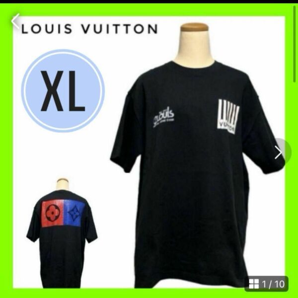 イタリア製　LOUIS VUITTON Tシャツ　ロゴ　黒　XL