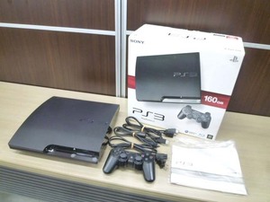 SONY PlayStation3 CECH-2500A controller attaching 160GB charcoal * black PS3 PlayStation 3 used game machine Sony Tomakomai west shop 