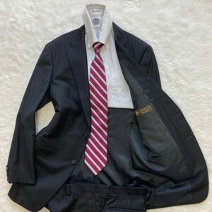  unused class [.] Loro Piana [ finest quality. excellent article ]Loro Piana suit navy stripe super120's tailored jacket XL setup 50 rank 