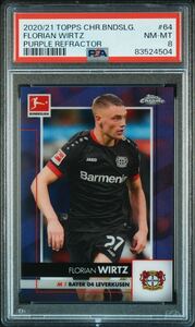 ◆PSA 8 NM-MT/鑑定品◆ 2020-21 Topps Chrome Bundesliga Purple Refractor /299 【 Florian Wirtz ( フロリアン・ヴィルツ ) 】 RC