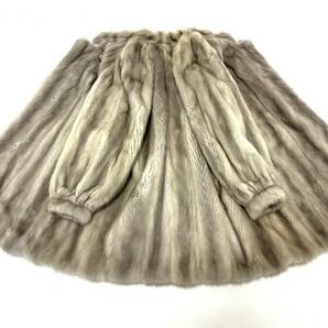 【貂商】h2873 carven furs サファイアミンク ハーフコート デザインコート セミロング ミンクコート 貂皮 mink身丈 約80cmの画像7