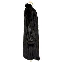 【貂商】h2945 BLACKGLAMA ブラックグラマミンク デザインコート ハーフコート セミロング ミンクコート 貂皮 mink身丈 約105cm_画像4