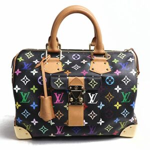 LOUIS VUITTON ルイ・ヴィトン スピーディ30 ボストンバッグ モノグラムマルチカラー ノワール M92642 SP0014 レディース 中古