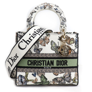 Christian Dior クリスチャンディオール ドゥ ジュイ メキシコ エンブロイダリー Lady D-Lite バッグ ミディアム M0565OESR_M20E中古