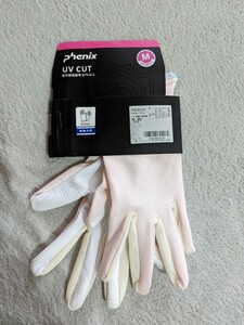 フェニックス phenix UVカット 手袋 グローブ レディース M ピンク 紫外線カット 接触冷感