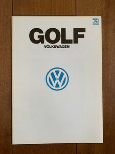 GOLF VOLKS WAGEN Volkswagen Golf Showa Retro old car catalog *10 jpy start *