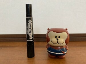 昭和レトロ 協和銀行 桃太郎シリーズ 猿 サル ソフビ人形 貯金箱 企業物 非売品 ★10円スタート★