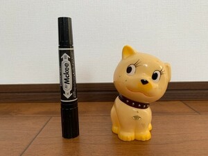 昭和レトロ 羽後銀行 コロちゃん ソフビ人形 貯金箱 イヌ 秋田犬 企業物 非売品 ★10円スタート★