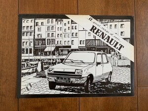 RENAULT Renault old car catalog Showa Retro 1970 year ~1980 period Renault *10 jpy start *