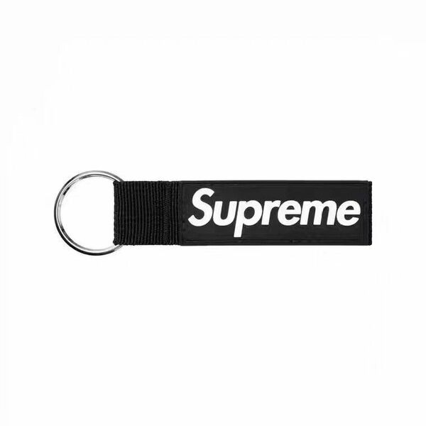 Supreme Webbing Keychain キーホルダーブラック 1個