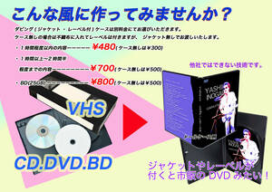 DVD・BDへ編集ダビング（テープはVHS・S-VHSテープのみ)