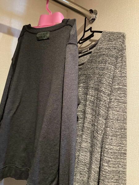 2枚セット　HIGH STREET とformal jersey (nano universe )ニット　シャツ　カットソー　長袖