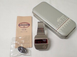 m2453 / 非売品 FOSSIL フォッシル Pepsiman U.S.A ペプシマン PR-3008 クオーツ デジタル LED 腕時計 現状品 非稼働 ジャンク