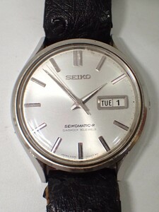 m2451/ SEIKO セイコー SEIKOMATIC-R セイコーマチックR 30石 8306-9000 自動巻き シルバー文字盤 デイデイト メンズ 腕時計 現状品 稼働品