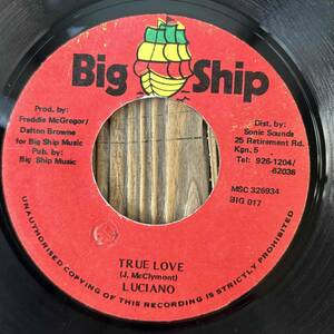 ★1995！美盤！RUN FROM TROUBLE riddim！ド渋ルーツ調TRK！【Luciano - True Love】7inch Big Ship JA